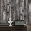Yun-aeon Natural Wood-Dark Grey Wood Contact Paper Peel and Stick Wallpaper 17.3