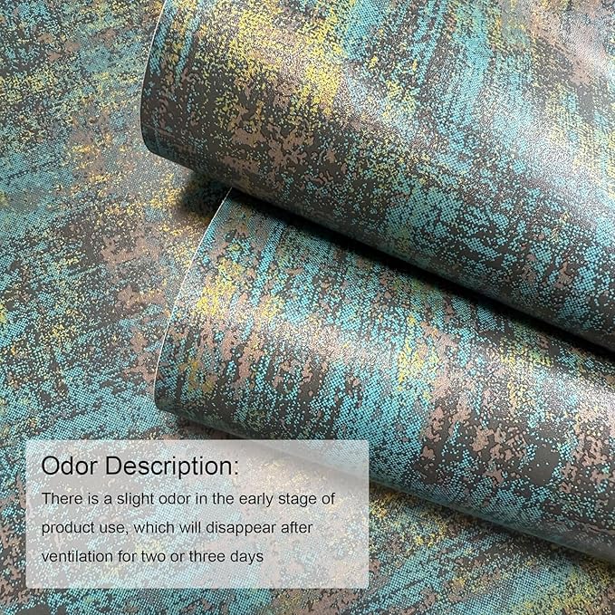 JiffDiff Vintage Metallic Peel and Stick Wallpaper Industrial Metallic Concrete Wall Paper Modern Stick on Wallpaper Self Adhesive Contact Paper(17.3
