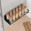 2/3/4 Pack Moveable Fridge Magnetic Spice Racks,Metal Black/White (Clear)