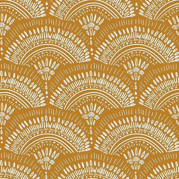VEELIKE Mustard Yellow Geometric Wallpaper Peel and Stick Boho Wallpaper for Bedroom Bathroom Nursery 17.7''x354'' Removable Yellow Art Deco Wallpaper Renter Friendly Adhesive Contact Paper for Walls