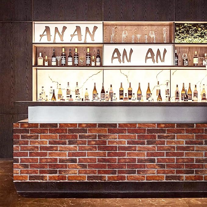 Brick Wallpaper Peel and Stick Red Brick Wallpaper for Bedroom 17.7