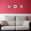 BONNYCO Wall Mirrors Pack of 3, Round White Mirrors for Home Decor, Bedroom and Room. Espejos Decorativos de Pared Sala Dormitorio, Circle Wall Decor Minimalist Vintage, Chic. Gifts for Women Mums
