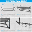RedCall 2 Pack Garage Wall Shelf with 10 Hooks,23.5
