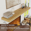 Floating Shelves for Wall, 72 Inch Wide x 12 Inch Deep Floating Shelves, Long Wood Floating Wall Shelf Shelves for Living Room Bathroom Bedroom Kitchen Home - (Oak, 72