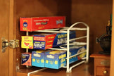 Deco Brothers Wrap Organizer Rack for Kitchen Cabinet, White (Small/Standard, 2-1/2