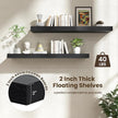 48 Inch Floating Shelves | 12 Inch Deep Black Floating Shelves Set of 2 | 48