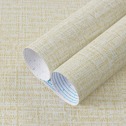 Guvana Grasscloth Peel and Stick Wallpaper Cream Textured Contact Paper Modern Removable Self Adhesive Wall Paper Thicken Fabric Faux Linen Wallpaper for Bathroom Wall Covering Vinyl 394inx15.7in