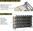 SpaceAid Spice Rack Organizer with 32 Spice Jars, 386 Spice Labels, Chalk Marker and Funnel Set for Cabinet, Countertop, Pantry, Cupboard or Door & Wall Mount - 32 Jars, 15.3