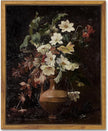 SHENIFY 8x10in Retro Floral Wall Decor Vintage Flower Wall Art for Kitchen Bathroom - Natural Framed