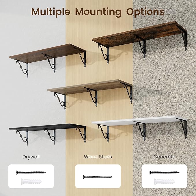 RICHFOCUS 12 Inch Deep Floating Shelves for Wall, 36