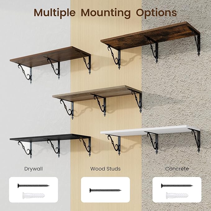 RICHFOCUS 12 Inch Deep Floating Shelves for Wall, 31.5