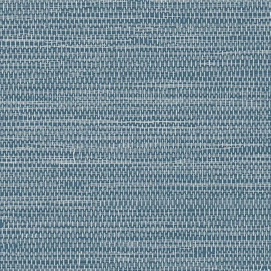 JiffDiff Grasscloth Wallpaper Peel and Stick Blue Grassweave Stick on Wallpaper Textured Self Adhesive Contact Paper 17.3"x118"