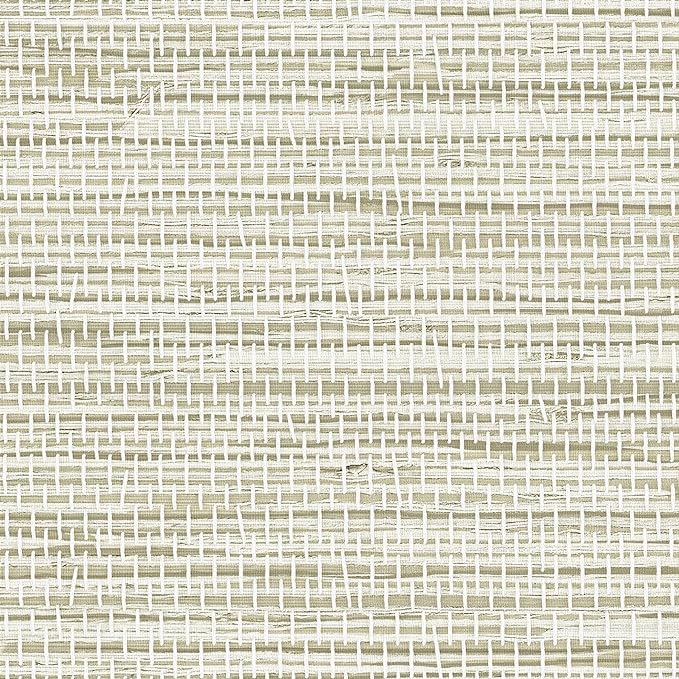 JiffDiff Grasscloth Wallpaper Peel and Stick Cream Grassweave Peel & Stick Wallpaper Textured Wallpaper Contact Paper 17.3"x118"