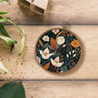 KSDUT Vintage Floral Wall Art Decor - Botanical Neutral Mid Century Modern Wall Art Canvas Frame Hanging Prints, Flower Landscape Round Wall Art Decor for Bathroom Home Gallery Decorations 10