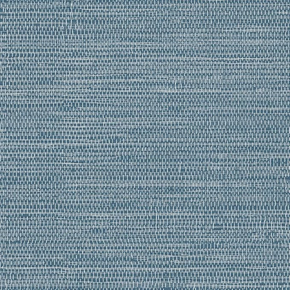 JiffDiff Grasscloth Wallpaper Peel and Stick 1181" x 17.3" Blue Cream Grassweave Stick on Wallpaper Textured Self Adhesive Wall Paper Contact Paper