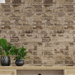 VEELIKE Brown Faux Brick Wallpaper 15.7''x118'' 3D Textured Peel and Stick Wall Paper Self Adhesive Waterproof Contact Paper for Wall Kitchen Backsplash Room Decor Vinyl