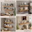 Marsmiles 40 inch Floating Shelves for Wall Solid Elm Wood Wall Mounted Shelves|Rustic Long Floating Shelves with Invisible Bracket for Bathroom Living Room Kitchen|Natural, 1 Pack