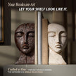Heavy Duty Book Ends for Shelves - Book Ends for Heavy Books, Book Stopper for Shelves, Bookends for Shelves, Book Ends Unique, Bookends Decorative, Aesthetic Bookshelf Decor, The Tranquil Faces