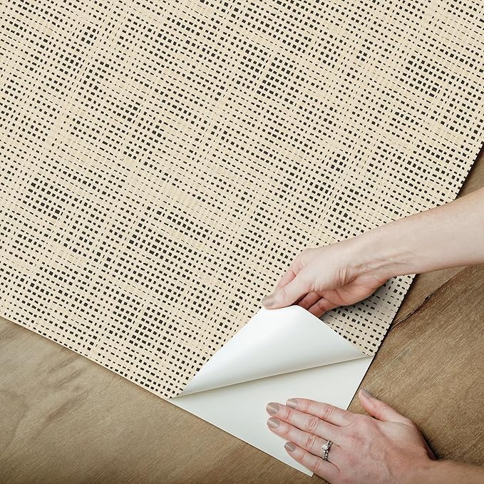 NuWallpaper Laos Ivory Peel and Stick Wallpaper, NUS6196