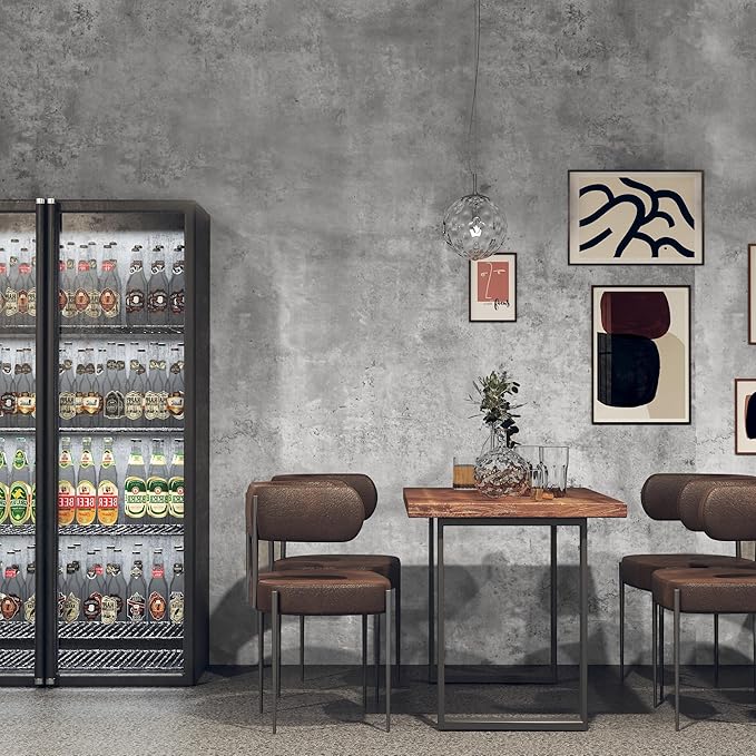 TOTIO Extra Wide Concrete Peel Stick Wallpaper Grey 3D Cement Look Contact Paper 32x78inch Matte Thicken Adhesive Waterproof DIY Vinyl Wrap for Apartment Office Retro Industrial Style Misty Gray