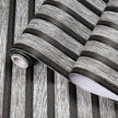 Yun-aeon Natural Wood Peel and Stick Wallpaper Grey Wood Slats - 17.3
