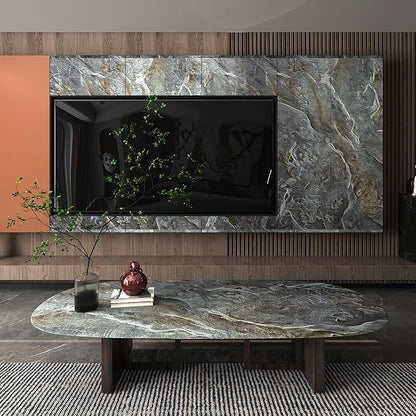 48Inch Extra Wide Marble Wallpaper Grey Gold Marble Contact Paper Peel and Stick Waterproof Wall paper Thick Smooth PVC Vinyl Self Adhesive papers for Liveroom Bathroom Basement Walls Countertop Cover