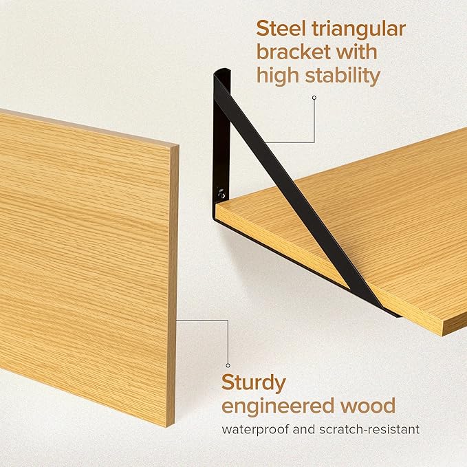 Deep Floating Shelves Wall Mounted, 16