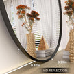 20x32 Black Irregular Wall Mirror, Black Asymmetrical Mirror with Aluminum Alloy Frame for Bathroom Bedroom Entryway, Shatterproof, Anti-Rust(Horizontally/Vertically)