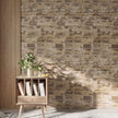 VEELIKE Brown Faux Brick Wallpaper 15.7''x118'' 3D Textured Peel and Stick Wall Paper Self Adhesive Waterproof Contact Paper for Wall Kitchen Backsplash Room Decor Vinyl