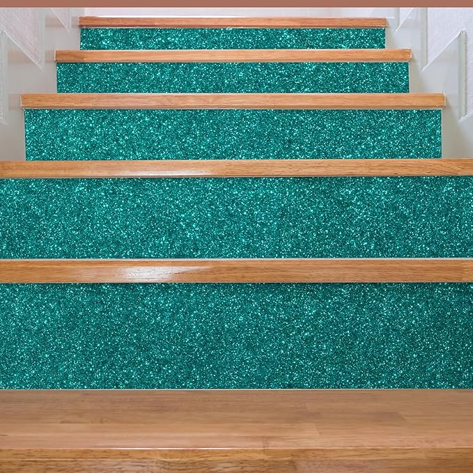 CHIHUT Teal Blue Glitter Wallpaper Stick and Peel for Bedroom Walls 15.7''x236'' Removable Teal Sparkle Wallpaper Decorative Shiny Glitter Contact Paper Self Adhesive Fabric Roll for Drawer Dresser