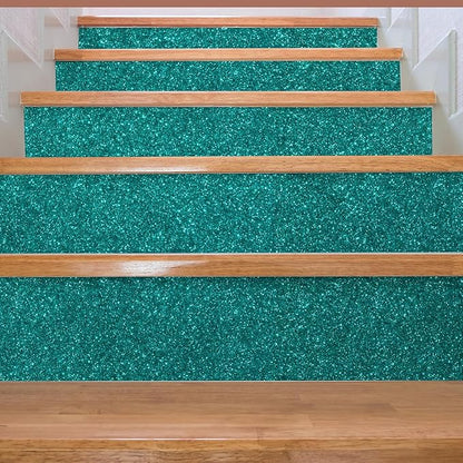 CHIHUT Teal Blue Glitter Wallpaper for Bedroom Teal Sparkle Peel and Stick Wallpaper Removable Fabric Teal Wall Paper Roll for Walls Self Adhesive Glitter Contact Paper for Cabinets DIY 15.7''x100''