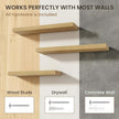 36 Inch Floating Shelves | 6.5 Inch Deep Oak Floating Shelves Set of 2 | 36
