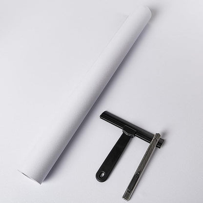 practicalWs White Wallpaper Peel and Stick with Tools, White Wall Paper Roll Self-Adhesive and Waterproof, Thickened Solid Color Whites Contact Paper for Cabinets Countertop 17.7'' x 236.2''