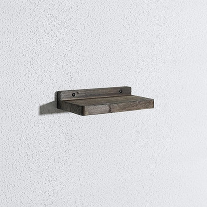 Freezing point Small Floating Shelves for Wall Set of 2 Natural Wood 8×4Inch Wall Shelf Mini Corner Shelf Decor Plant Display Mounted Kitchen Bathroom Bedroom Decorative Storage Tiny Stand