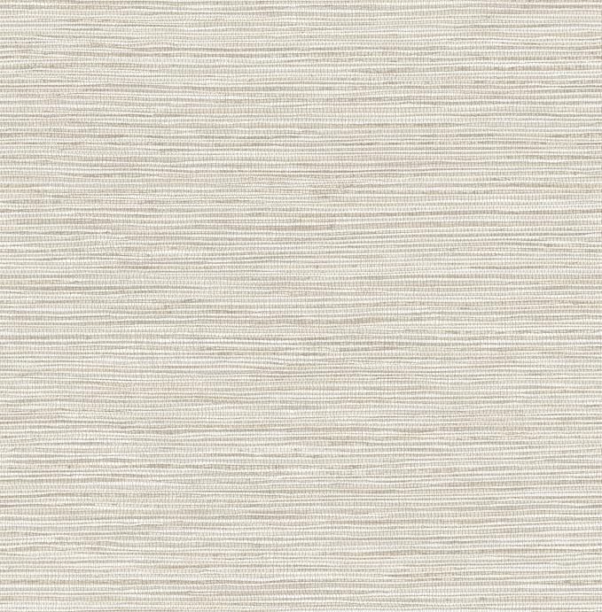 RoomMates Neutral Dimensional Grasscloth Peel and Stick Wallpaper, RMK12682PLW