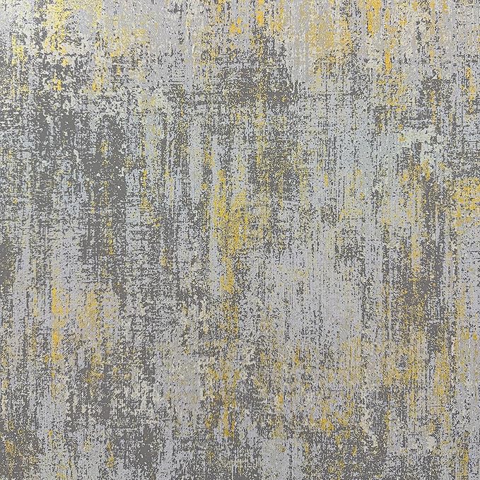 JiffDiff Vintage Metallic Peel and Stick Wallpaper Self Adhesive Industrial Metallic Concrete Wall Paper Modern Stick on Wallpaper Contact Paper (17.3" x 120" Light Gray)