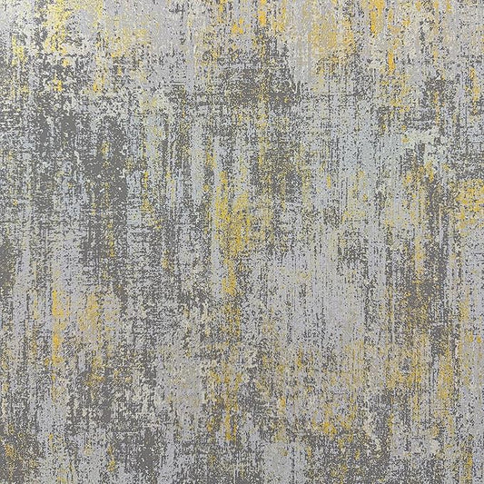 JiffDiff Vintage Metallic Peel and Stick Wallpaper Self Adhesive Industrial Metallic Concrete Wall Paper Modern Stick on Wallpaper Contact Paper (17.3" x 120" Light Gray)