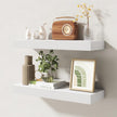 20 Inch Floating Shelves | 6.5 Inch Deep White Floating Shelves Set of 2 | 20