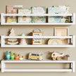 Upgraded Thick Floating Shelves - 24 Inch Multi-Use Wall-Mounted Bookshelves for Kids and Nursery, Ideal for Books, Toys, Spice Rack, Decor - White