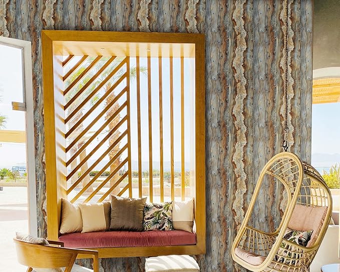 FLFK Rustic Wood Wallpaper,Peel and Stick Wood Grain Wall Mural for Living Room, Bedroom, Kitchen, Office, Apartment Decor 16