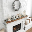 Modern Timber Craft Reclaimed Wood Wall Shelf | Solid Rustic American Barnwood with Steel Floating Shelf Brackets | 2.75