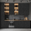 Dark Grey Peel and Stick Self Adhesive Wallpaper - Removable Waterproof Bathroom Countertop Contact Paper 15.7