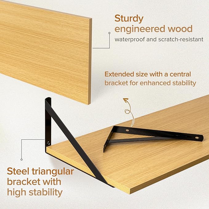 Deep Floating Shelves Wall Mounted, 55