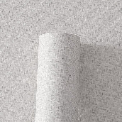 Haimin Fabric Wallpaper Textured Contact Paper (24in X 393in) Grasscloth Wallpaper Peel and Stick Faux Linen Wall Paper Waterproof Vinyl Self Adhesive (Light Gray)