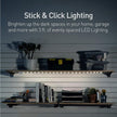 POWER PRACTICAL Luminoodle Under Cabinet Lighting - Click LED Light Strip for Shelves, Kitchen Cabinets, & Furniture, 1-Pack Includes Power Button & Tape Adhesive - Warm White (2700K)