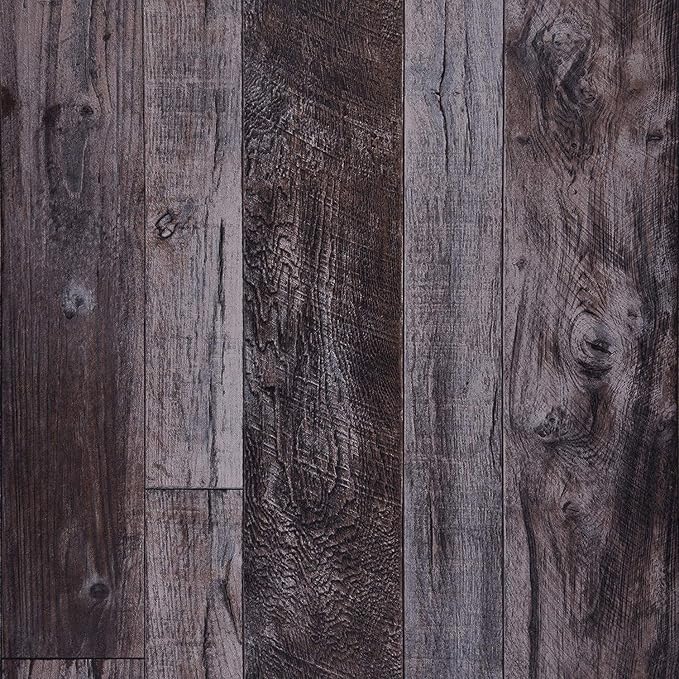 WENMER 17.71" x 590" Grey Wood Peel and Stick Shiplap Self Adhesive Wallpaper - Plank Wallpaper for Countertop, Cabinet, Shelf, Drawer, Wall, Door