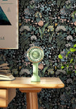 Peel and Stick Wallpaper Vintage Wall Paper Black Floral Contact Paper Removable Wallpaper 17.3