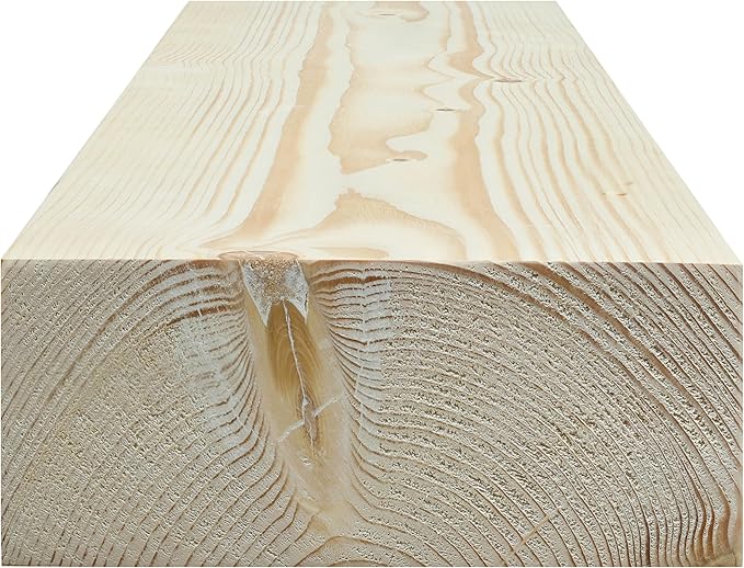 Dogberry Collections Smooth Timber Floating Shelf – Versatile Wood Mantel & Wall Shelf (Unfinished, 60 in.)