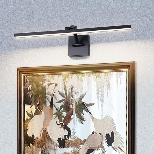 Black 23.6 Inch LED Dimmable Lights for Pictures On Wall Hard Wired Gallery Light Modern Artwork Wall Lamps, Warm White Picture Lights Art Display Light for Paintings Portrait