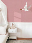 Guvana Grasscloth Peel and Stick Wallpaper Pink Textured Contact Paper Modern Removable Self Adhesive Wall Paper Thicken Fabric Faux Linen Wallpaper for Bedroom Living Room Nursery 78.7inx15.7in